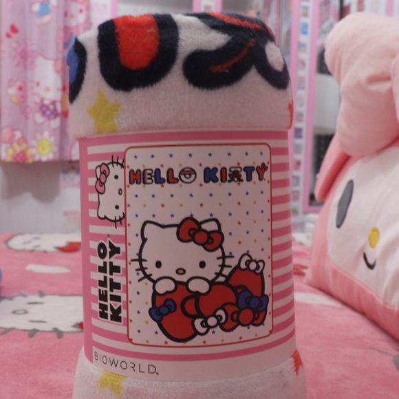 Bioworld Plush Throw with Pink and Black Accents - Picture 1 of 3